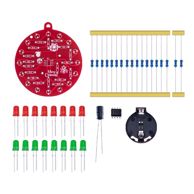 Ne555 Led Christmas Tree Decoration Red And Green Led Blinking Pcb Soldering Diy Kit Flashing Lights Soldering Practice Board one size
Ne555 Led Christmas Tree Decoration Red And Green Led Blinking Pcb Soldering Diy Kit Flashing Lights Soldering Practice Board one size