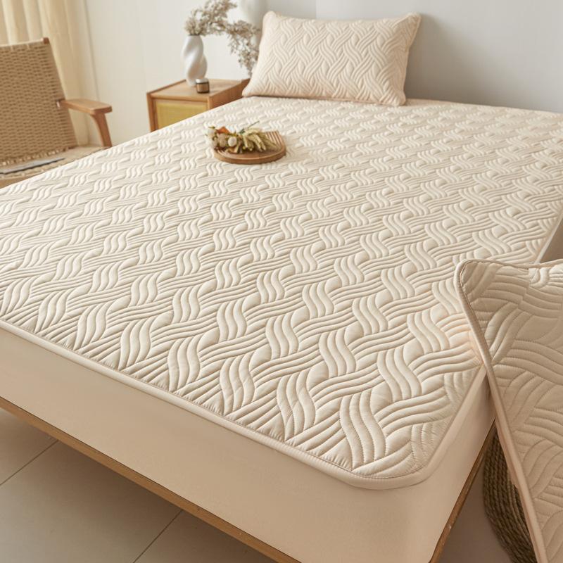1pcs Skin Friendly Washed Cotton Waterproof Bedsheet Full Package Mattress Protective Cover Quilted and Thickened Fitted Sheet 90x200cm thick30cm
1pcs Skin Friendly Washed Cotton Waterproof Bedsheet Full Package Mattress Protective Cover Quilted and Thickened Fitted Sheet 90x200cm thick30cm