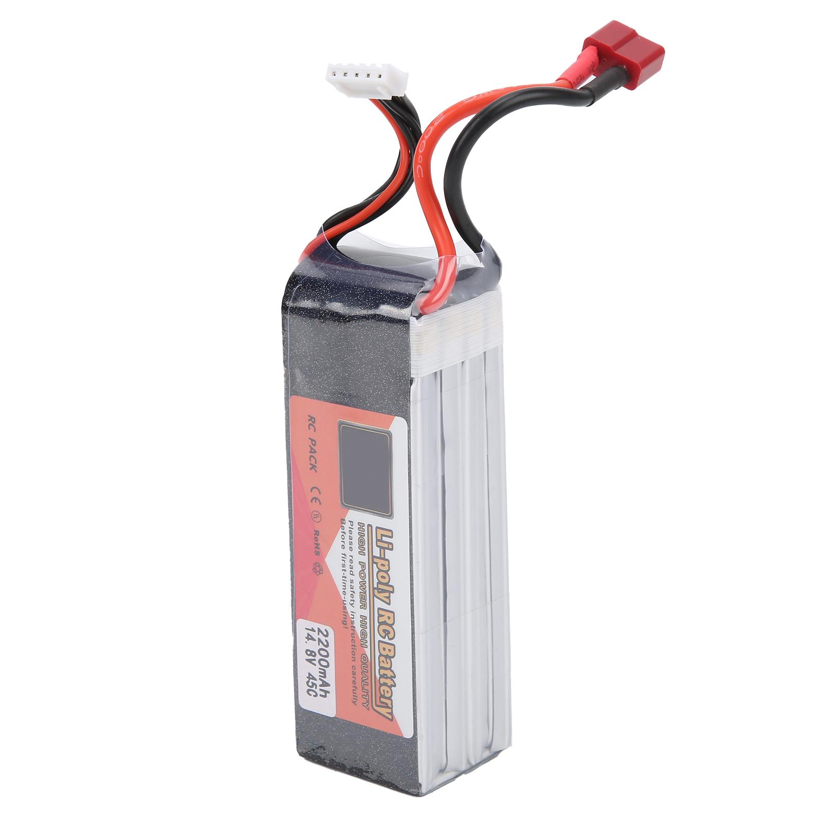 LiPo Battery 4S 14.8V 2200mAh 45C T Plug Model Lithium Battery for Remote Control Cars
LiPo Battery 4S 14.8V 2200mAh 45C T Plug Model Lithium Battery for Remote Control Cars