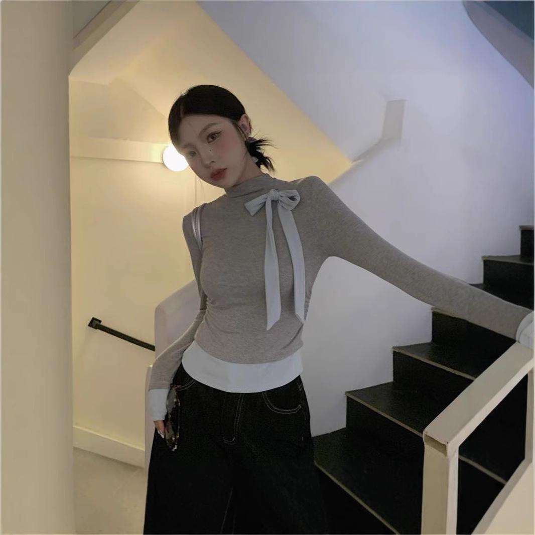 Color Block Patchwork Bow-Tie Semi-High Neck Long Sleeve Slimming Top for Women - Spring 2025 Collection. Small
Color Block Patchwork Bow-Tie Semi-High Neck Long Sleeve Slimming Top for Women - Spring 2025 Collection. Small
