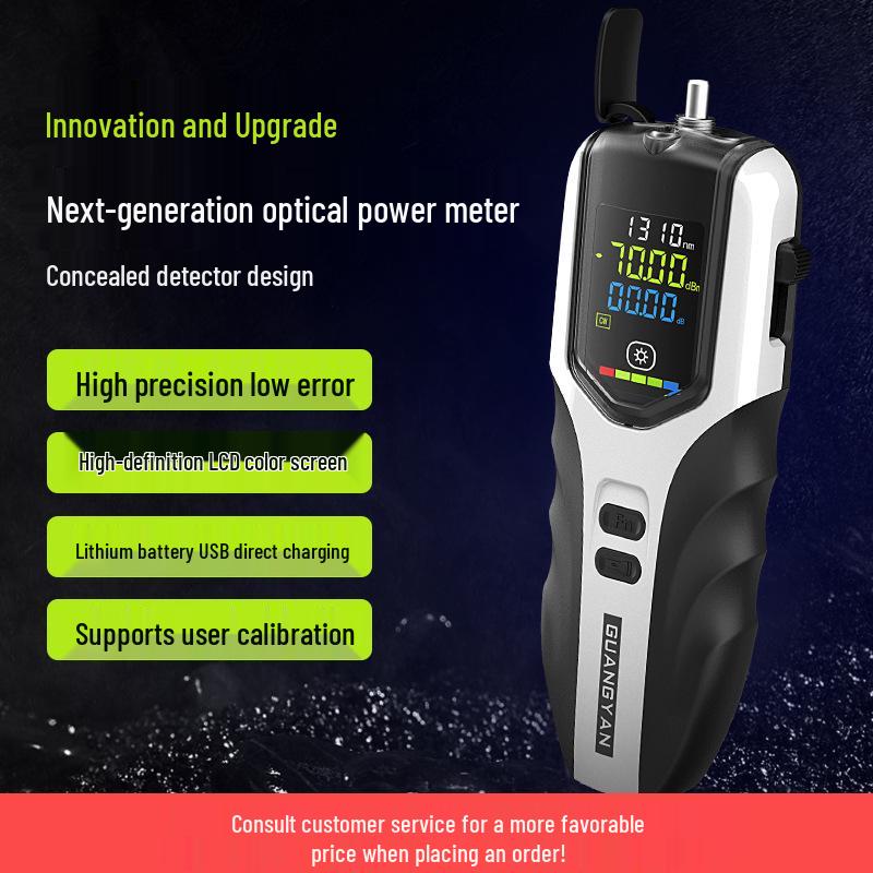 G7 Optical Power Meter Fiber Optic Communication Tester with Wavelength Loss Detection (-70 to +6 dBm, +10 to -50 dBm, +26 dBm). G700
G7 Optical Power Meter Fiber Optic Communication Tester with Wavelength Loss Detection (-70 to +6 dBm, +10 to -50 dBm, +26 dBm). G700