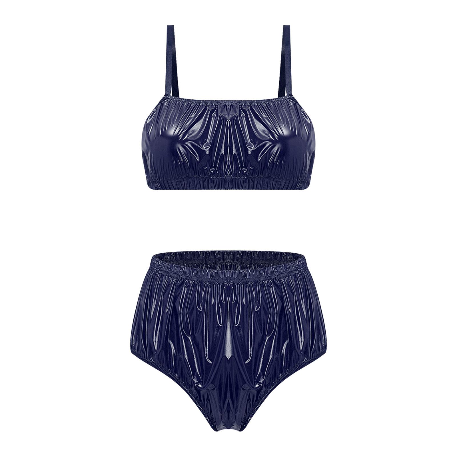 Womens Waterproof Bathing Suit Adjustable Strap No Pad No Wire Bra Top Elastic Band Swim Bottom S темно-синього кольору
Womens Waterproof Bathing Suit Adjustable Strap No Pad No Wire Bra Top Elastic Band Swim Bottom S темно-синього кольору