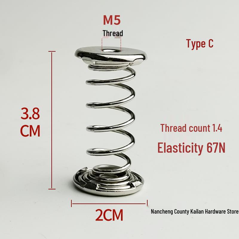 M5M6 Thread Dispensing Machine Shock-Absorbing Nickel-Plated Manganese Steel Compression Spring
M5M6 Thread Dispensing Machine Shock-Absorbing Nickel-Plated Manganese Steel Compression Spring