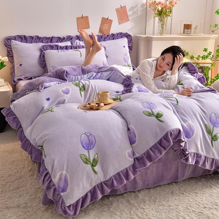 Thickened Milk Fleece Four-Piece Set, Flange Fleece Coral Fleece Quilt Cover, Bed Sheet, Bedding 2.0 meters 4pc (quilt cover 220 * 240)
Thickened Milk Fleece Four-Piece Set, Flange Fleece Coral Fleece Quilt Cover, Bed Sheet, Bedding 2.0 meters 4pc (quilt cover 220 * 240)