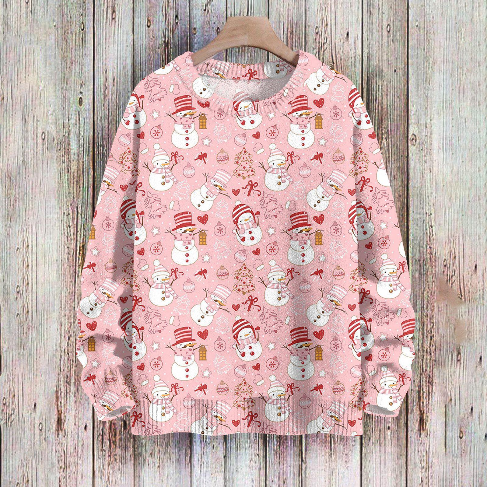 Рождественские толстовки для женщин Вязаный свитер Милая рубашка Осенний свитер с круглым вырезом Топы S розовый
Рождественские толстовки для женщин Вязаный свитер Милая рубашка Осенний свитер с круглым вырезом Топы S розовый