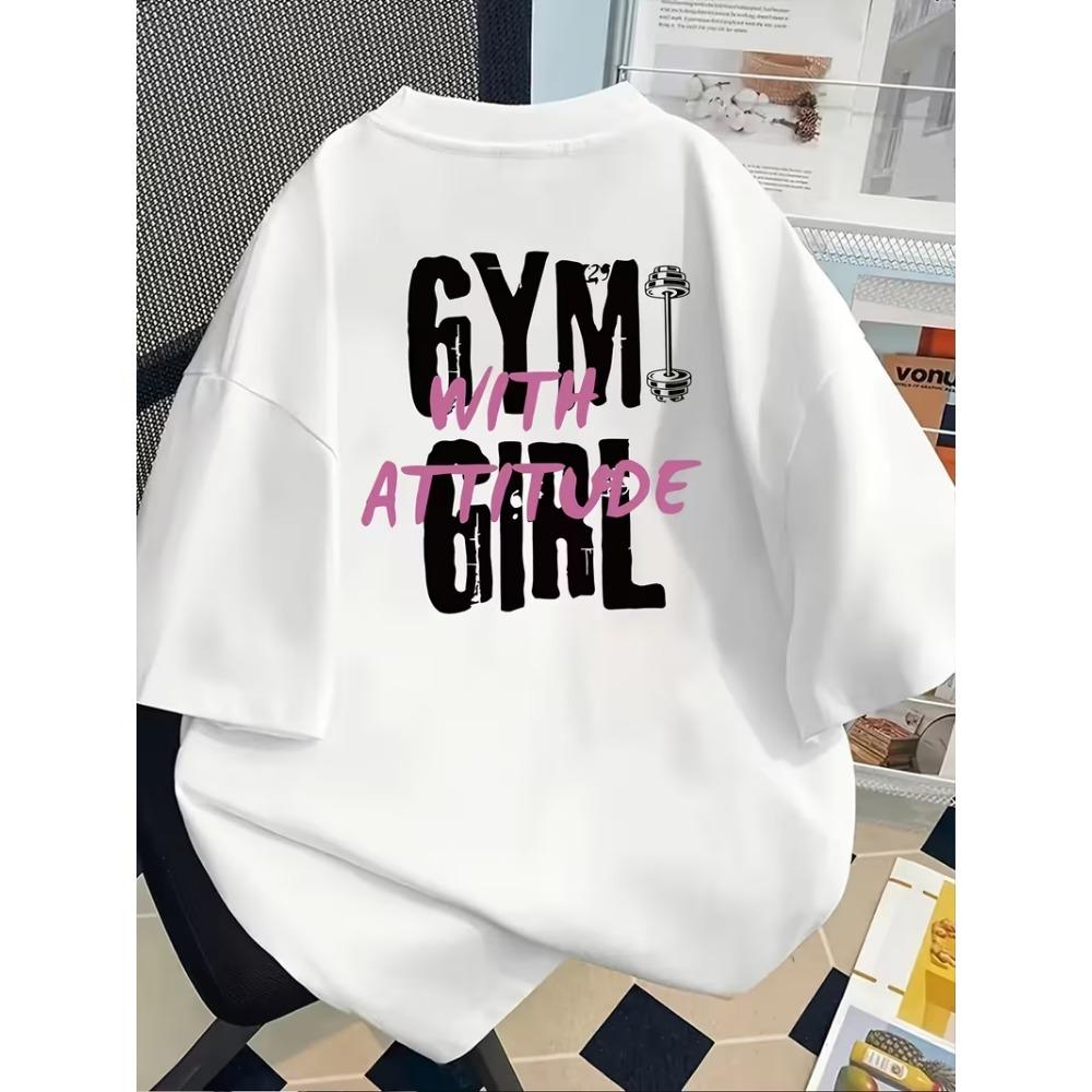 Men Women S Gym with Attitude Graphic Tee Black Casual T-Shirt with Pink White Letter Print Short Sleeve Round Neck S
Men Women S Gym with Attitude Graphic Tee Black Casual T-Shirt with Pink White Letter Print Short Sleeve Round Neck S