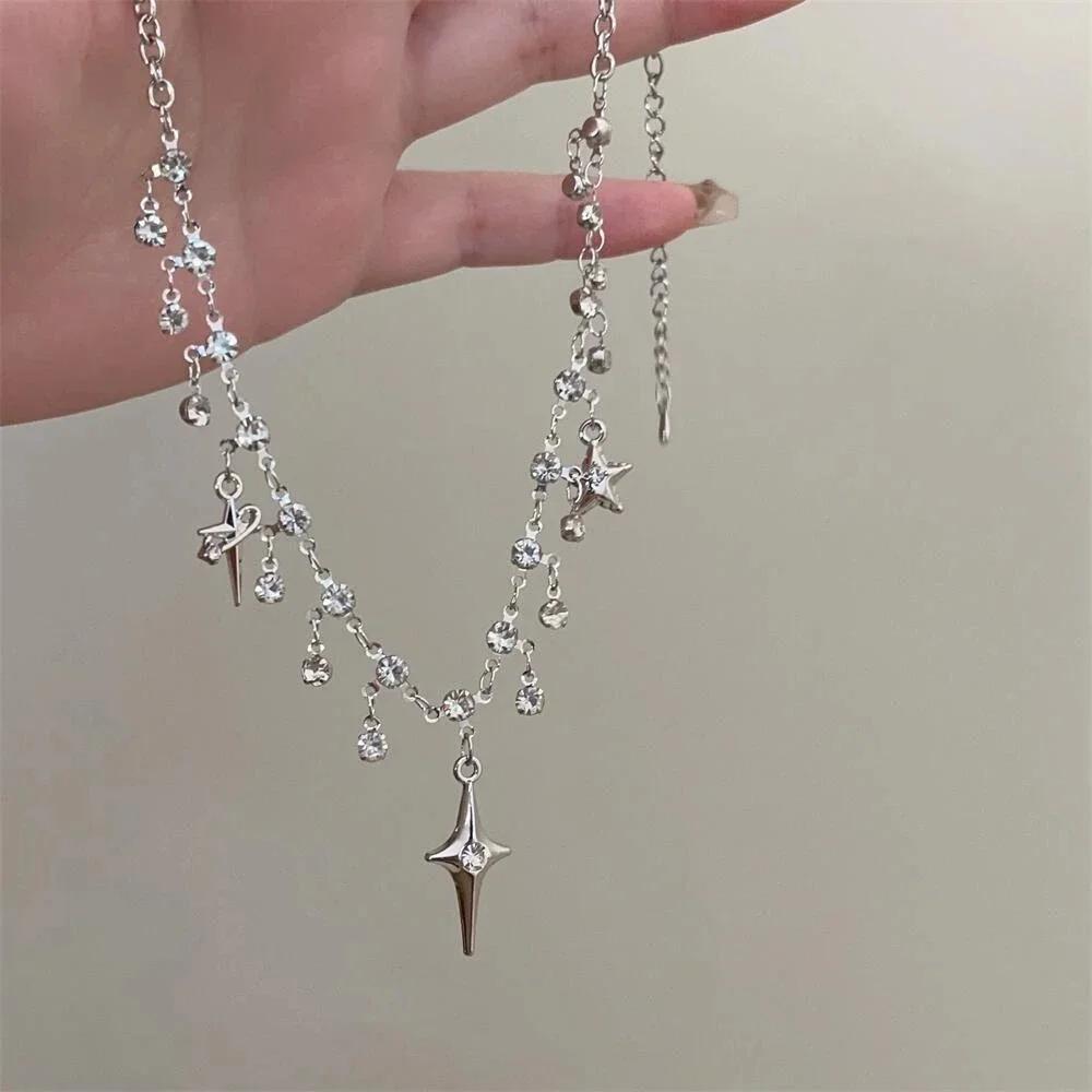 Harajuku Four Pointed Star Tassel Necklace for Women Fashion Aesthetic Charm Water Drop Pendant Necklace Jewelry Gift серебряный
Harajuku Four Pointed Star Tassel Necklace for Women Fashion Aesthetic Charm Water Drop Pendant Necklace Jewelry Gift серебряный