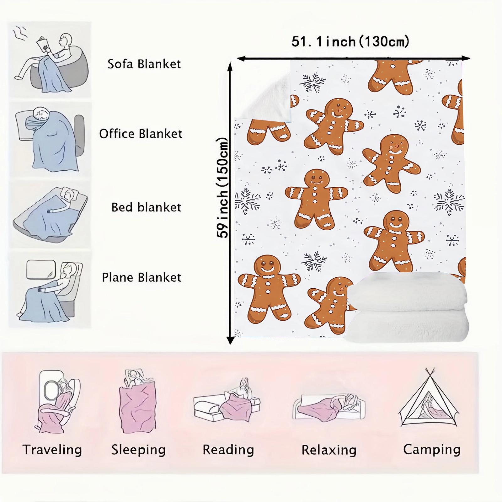 Flannel Christmas BlanketGingerbread Man and Snowflake DesignYearRound UseHome Decor Snowflake PrintWinter Comfort Choice 75x100cm (30x40inch)
Flannel Christmas BlanketGingerbread Man and Snowflake DesignYearRound UseHome Decor Snowflake PrintWinter Comfort Choice 75x100cm (30x40inch)