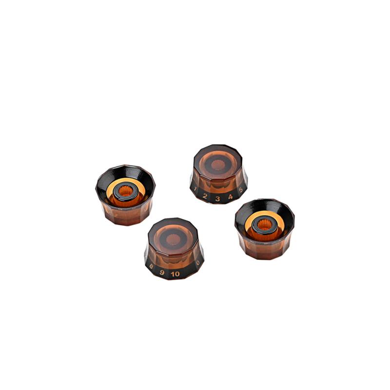 4pcs Guitar Knobs 12-angle Black Corner Buttons Top Hat Replacement Parts Musical Instrument коричневий
4pcs Guitar Knobs 12-angle Black Corner Buttons Top Hat Replacement Parts Musical Instrument коричневий