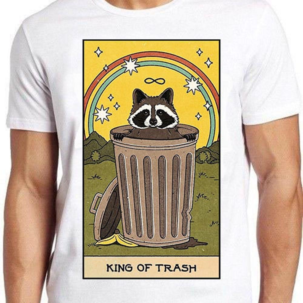 230GSM 100% Cotton T-Shirt King Of Trash Raccoon Tarot Card Meme Gamer Cool Cult Movie Music Gift Tee T Shirt 822
230GSM 100% Cotton T-Shirt King Of Trash Raccoon Tarot Card Meme Gamer Cool Cult Movie Music Gift Tee T Shirt 822