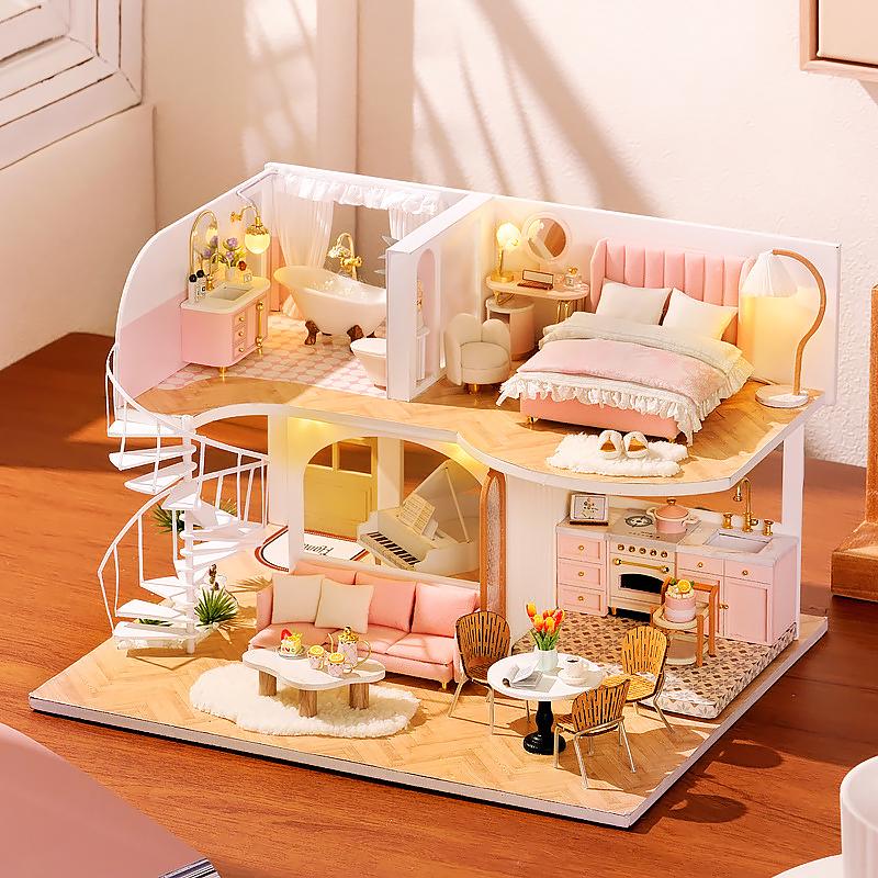 Doll House Mini DIY Small Kit Production Assembly Model Room Princess Toys Home Bedroom Decoration with Furniture Wooden Crafts
Doll House Mini DIY Small Kit Production Assembly Model Room Princess Toys Home Bedroom Decoration with Furniture Wooden Crafts