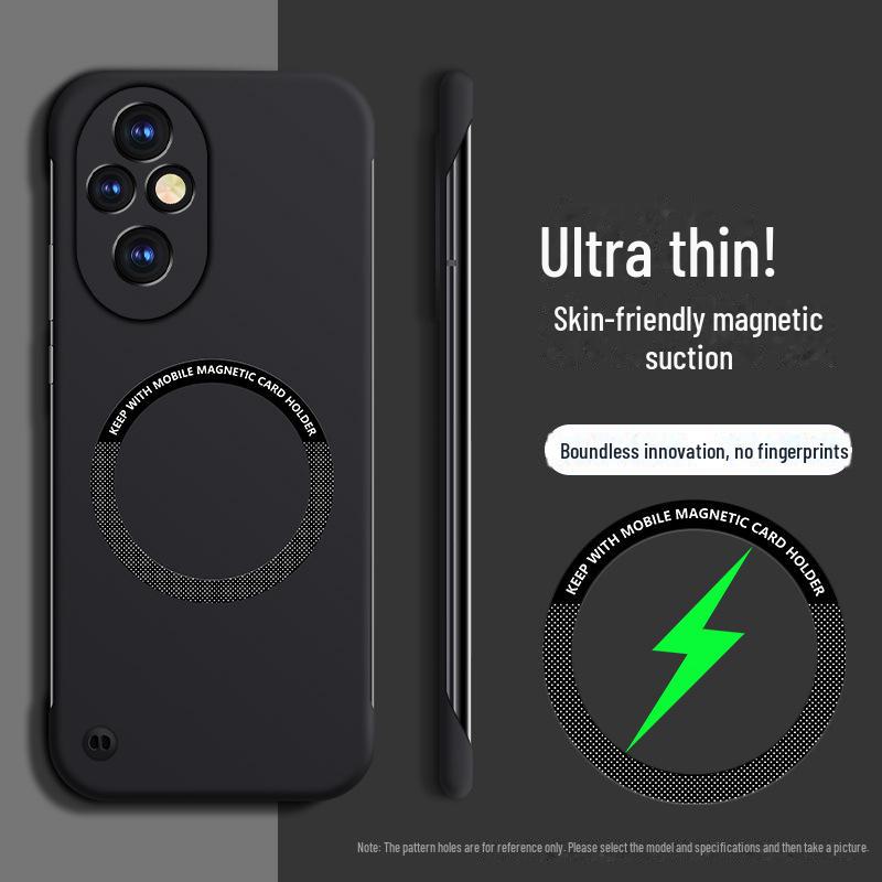 Чехол Honor 200/200 Pro Frameless Magnetic Car Mount: Ультратонкий, полузакрытый, устойчивый к падениям, твердый корпус Honor 200