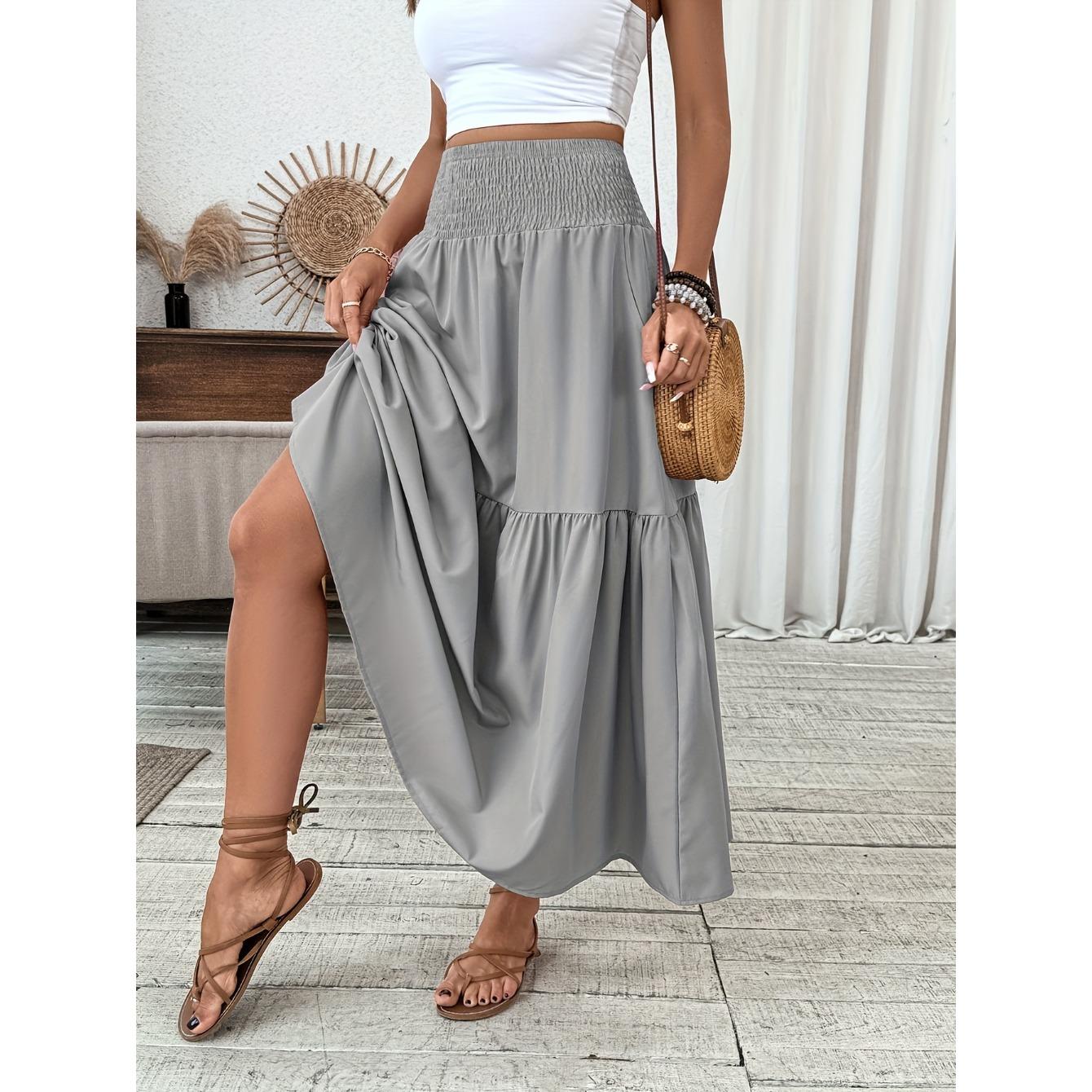 Женская повседневная юбка с мелким цветочным принтом, эластичной талией и карманом, подходит для повседневной носки. XL серый
Женская повседневная юбка с мелким цветочным принтом, эластичной талией и карманом, подходит для повседневной носки. XL серый