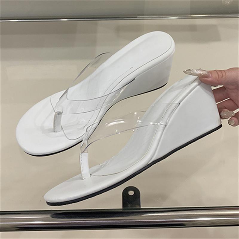 Eilyken Summer PVC Transpare Design Wedges Heels Women Slippers Party Flip Flop Slides Concise Shoes Zapatos De Mujer 35
Eilyken Summer PVC Transpare Design Wedges Heels Women Slippers Party Flip Flop Slides Concise Shoes Zapatos De Mujer 35