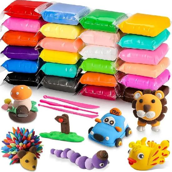 Magic Clay Air Dry Clay Air DIY Clay - 50 Color Air Dried Ultra Light Clay Gift Pack, Ultra Light Clay with Carving Small Tool Pack - Perfect for DIY 12-color
Magic Clay Air Dry Clay Air DIY Clay - 50 Color Air Dried Ultra Light Clay Gift Pack, Ultra Light Clay with Carving Small Tool Pack - Perfect for DIY 12-color