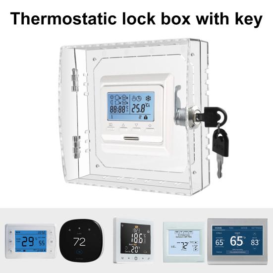 Yousheng Large Thermostat Lock Box Cover with Key Transparent Design Easy to Install Universal Clear Thermostat Cover AC Lock Box Cover
Yousheng Large Thermostat Lock Box Cover with Key Transparent Design Easy to Install Universal Clear Thermostat Cover AC Lock Box Cover