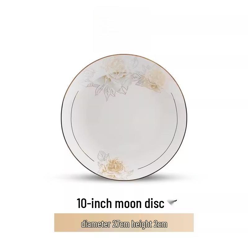 Ru Han Light Luxury Bone China Dinner Plate with Gold Rim
Ru Han Light Luxury Bone China Dinner Plate with Gold Rim