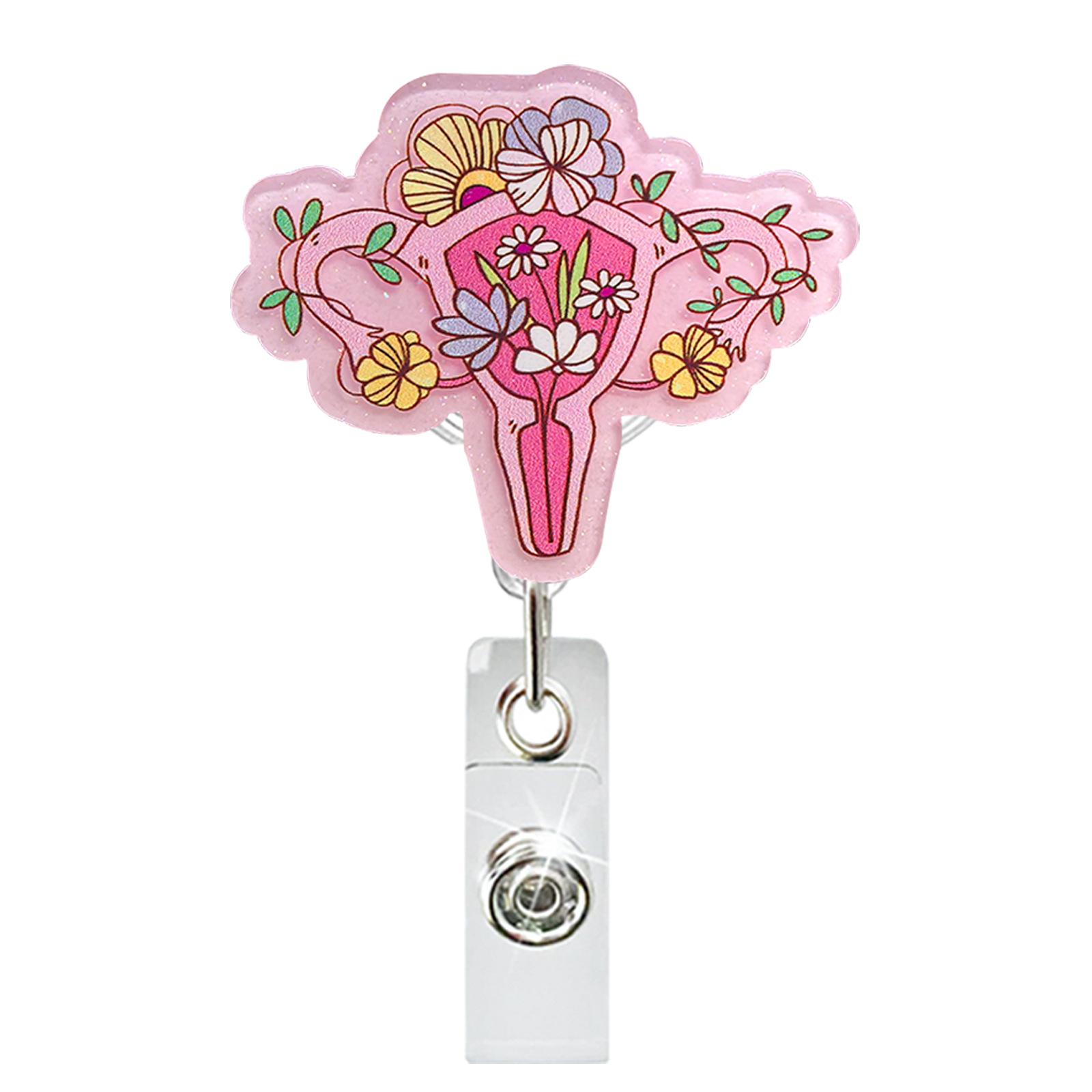 New Design 1 Piece Glitter Acrylic Uterine Flower Retractable Nurse Badge Reel Human Organ Doctor Nurse ID Card Holder Lanyard
New Design 1 Piece Glitter Acrylic Uterine Flower Retractable Nurse Badge Reel Human Organ Doctor Nurse ID Card Holder Lanyard