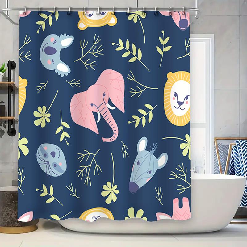 Animal Pattern Shower Curtain Blue Dark Navy Fabric Print Decorative Bathroom Accessories W60H190(CM)-1 Pcs
Animal Pattern Shower Curtain Blue Dark Navy Fabric Print Decorative Bathroom Accessories W60H190(CM)-1 Pcs