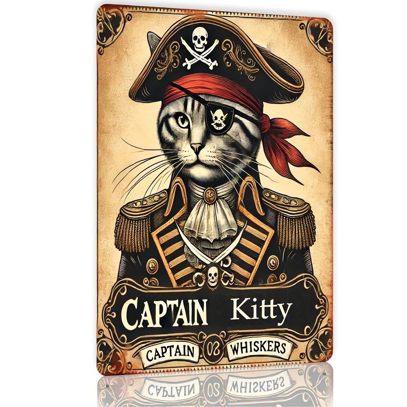 Room Decor Captain Kitty Pirate Metal Wall Sign Vintage Iron Foil Engraving Art for Home and Office Decor 20x30cm(7.8x11.8inch)
Room Decor Captain Kitty Pirate Metal Wall Sign Vintage Iron Foil Engraving Art for Home and Office Decor 20x30cm(7.8x11.8inch)