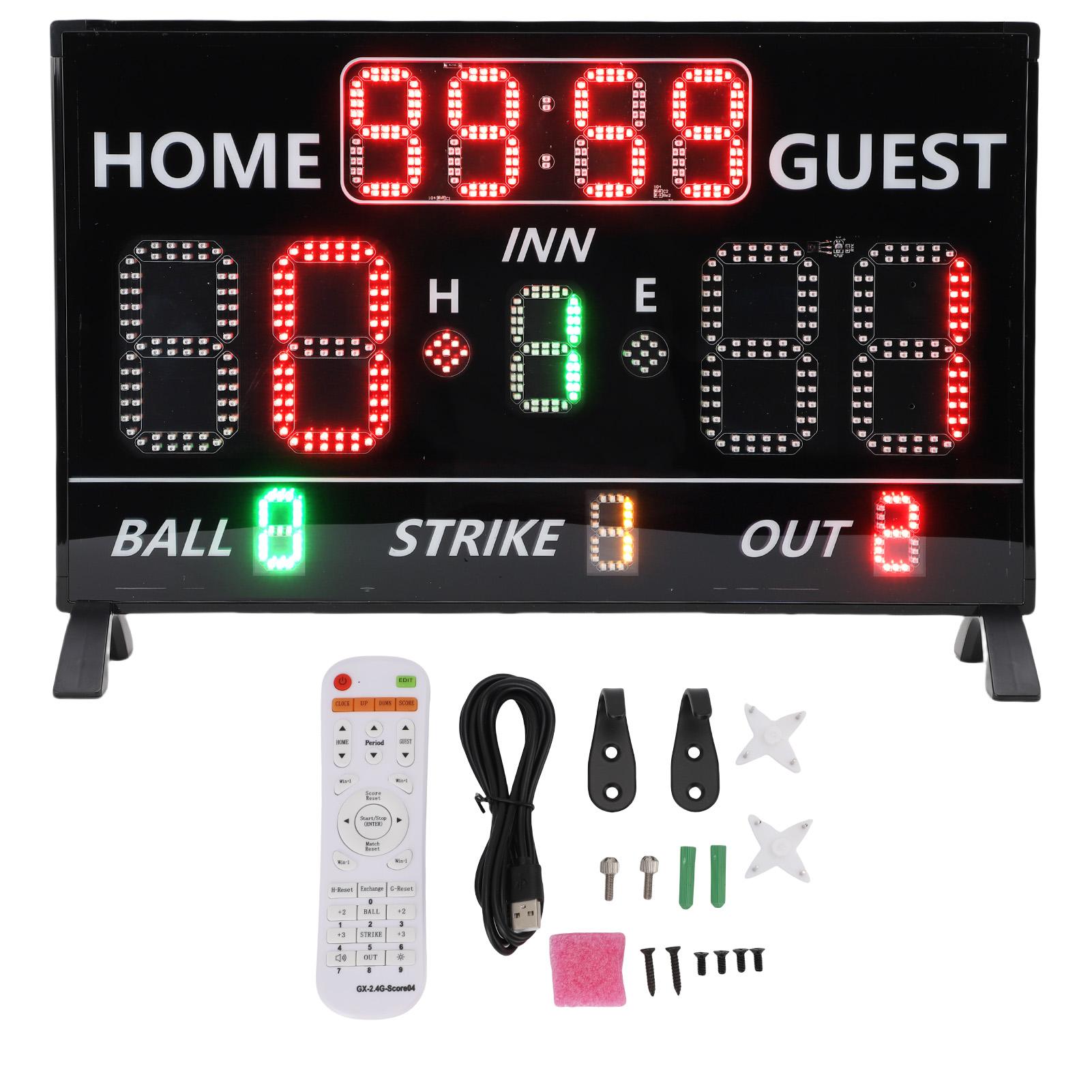 Electronic Baseball Scoreboard Black Panel 12 Digit LED Softball Score Recorder Remote Controller
Electronic Baseball Scoreboard Black Panel 12 Digit LED Softball Score Recorder Remote Controller