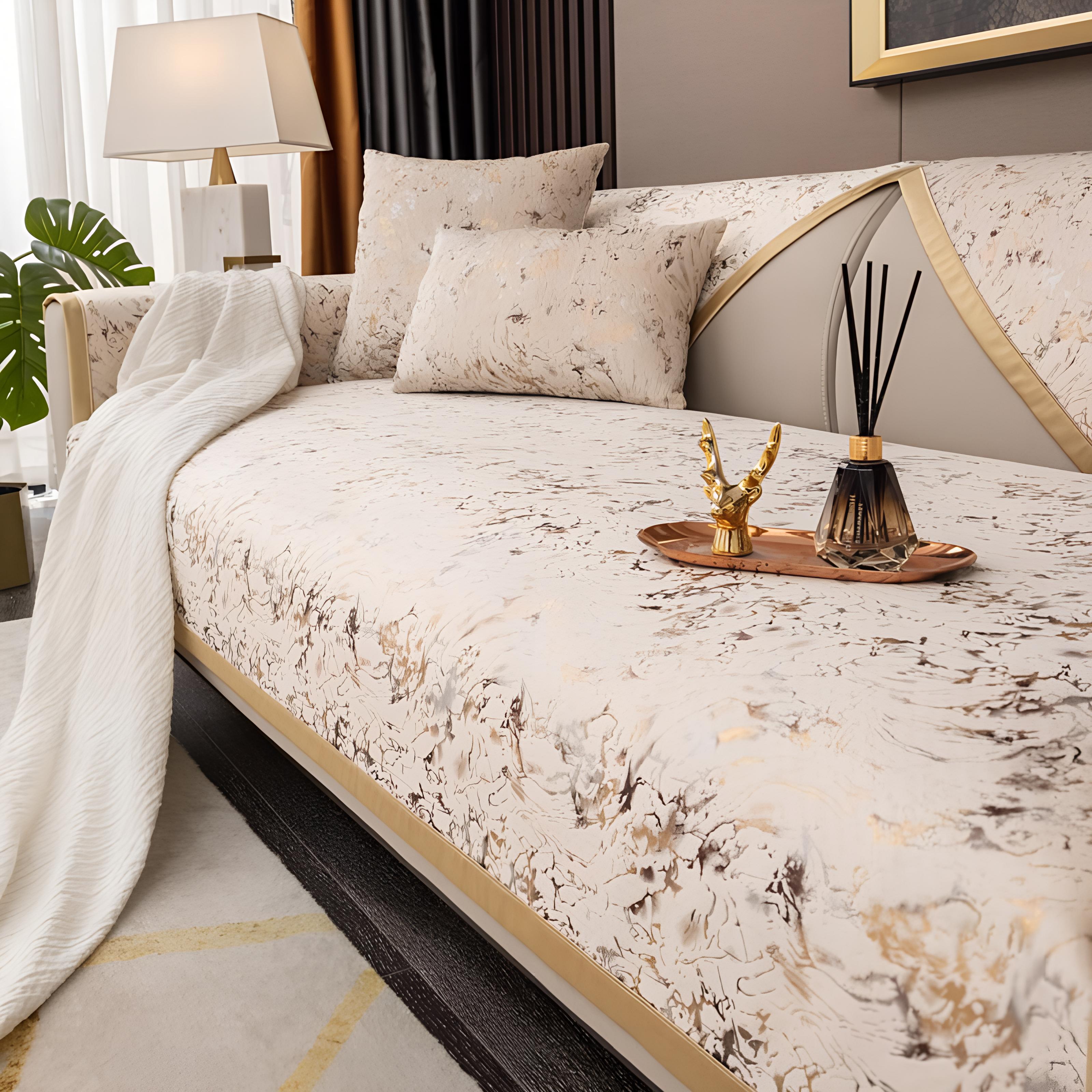 Высококачественный универсальный чехол для диванной подушки, черное тканевое мягкое полотенце, золотой край, чехол для сиденья с углом наклона, подушка для стула, гостиная, 4 сезона 110x240cm бежевый
Высококачественный универсальный чехол для диванной подушки, черное тканевое мягкое полотенце, золотой край, чехол для сиденья с углом наклона, подушка для стула, гостиная, 4 сезона 110x240cm бежевый