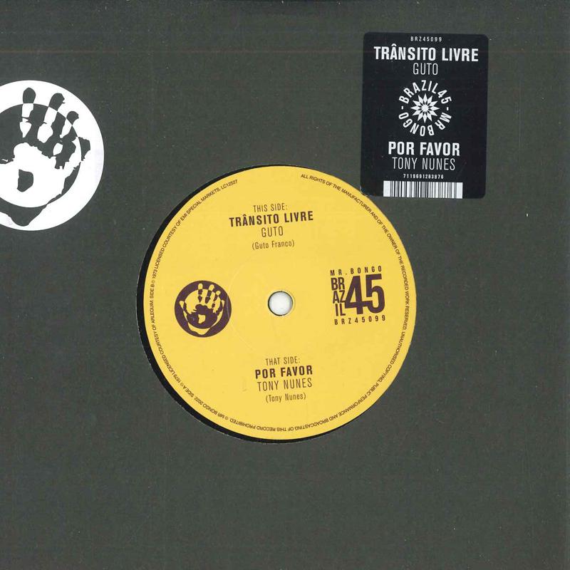 7inch Record GUTO FRANCO TONY NUNES Trnsito Livre Por Favor BRZ45099 Mr Bongo 2022 UK SoulFunk
7inch Record GUTO FRANCO TONY NUNES Trnsito Livre Por Favor BRZ45099 Mr Bongo 2022 UK SoulFunk