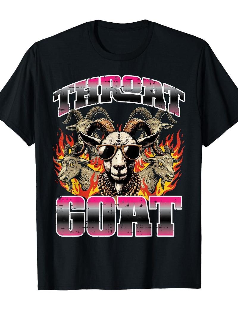 Mens Fun Printed Throat Goat Pattern Tshirt Black Retro Pink and Red Bold Print Adorned with Goat Earphone Pattern S
Mens Fun Printed Throat Goat Pattern Tshirt Black Retro Pink and Red Bold Print Adorned with Goat Earphone Pattern S