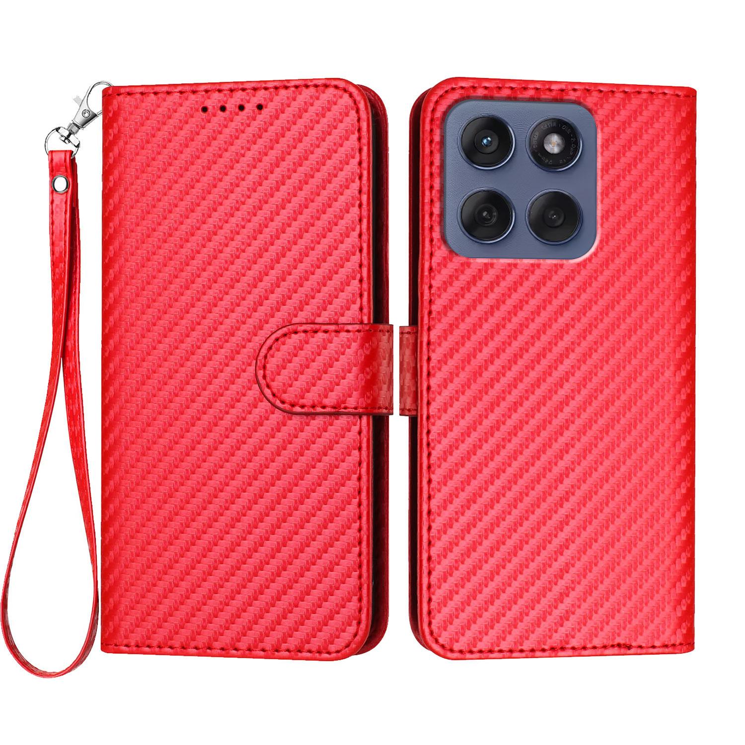 For Motorola Edge (2025) 5G/Edge 60 5G/60 Fusion 5G Wallet Case with Strap Carbon Fiber Texture Leather Mobile Cover Red
For Motorola Edge (2025) 5G/Edge 60 5G/60 Fusion 5G Wallet Case with Strap Carbon Fiber Texture Leather Mobile Cover Red