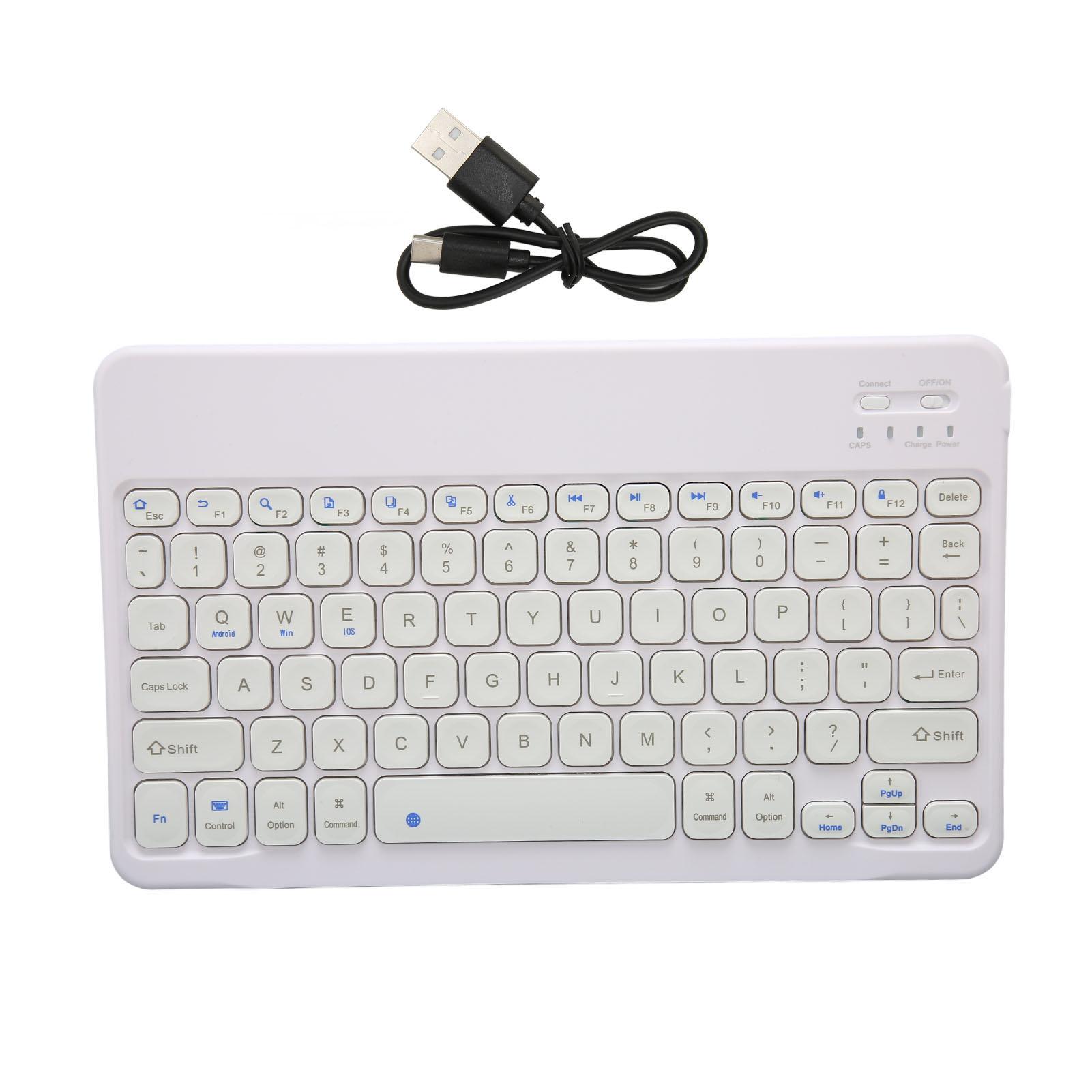 10in Wireless Bluetooth Keyboard Ultra Thin Stable Connection Quiet Waterproof Tablet Laptop білий
10in Wireless Bluetooth Keyboard Ultra Thin Stable Connection Quiet Waterproof Tablet Laptop білий