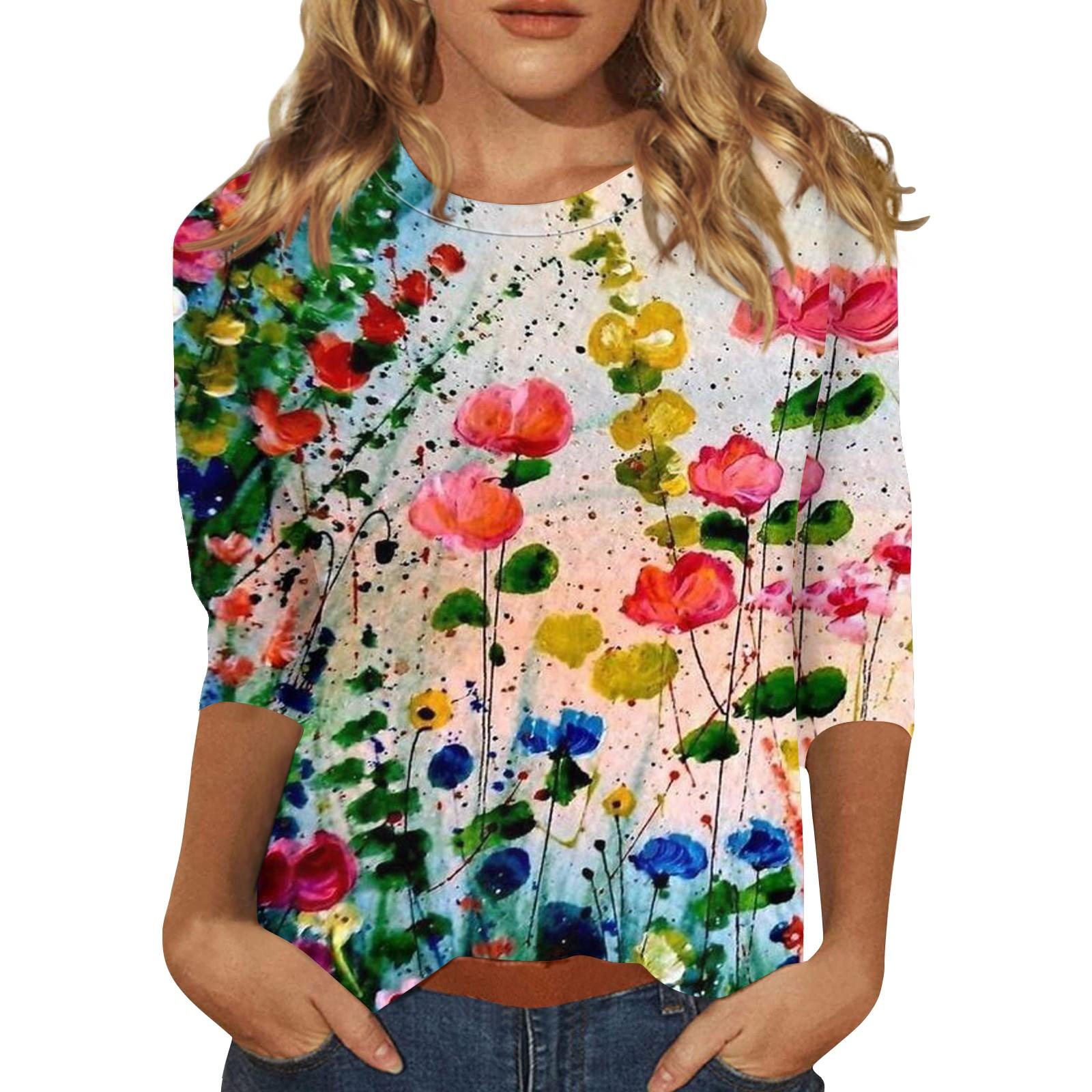 Женская мода повседневная футболка с круглым вырезом и рукавом свободная с принтом женская верхняя одежда ropa mujer top Roupas Femininas 2XL
Женская мода повседневная футболка с круглым вырезом и рукавом свободная с принтом женская верхняя одежда ropa mujer top Roupas Femininas 2XL