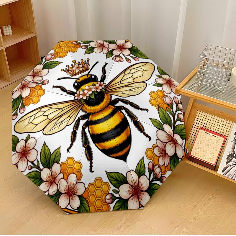 Crowned Bee Embroidery Printed umbrella windproof folding umbrella portable sun and rain umbrella suitable for gifting
Crowned Bee Embroidery Printed umbrella windproof folding umbrella portable sun and rain umbrella suitable for gifting