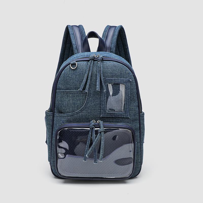 Сумки для женщин в осеннюю нишу, стирать джинсовый рюкзак, прозрачная сумка для боли, простая ретро-школьная сумка для студентов, женская
Сумки для женщин в осеннюю нишу, стирать джинсовый рюкзак, прозрачная сумка для боли, простая ретро-школьная сумка для студентов, женская