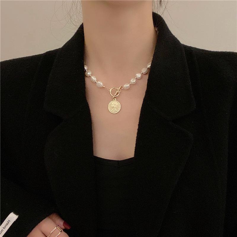 Baroque Freshwater Pearl Coin Choker with Gold Pendant - Women s OT Clasp Necklace Gift
Baroque Freshwater Pearl Coin Choker with Gold Pendant - Women s OT Clasp Necklace Gift