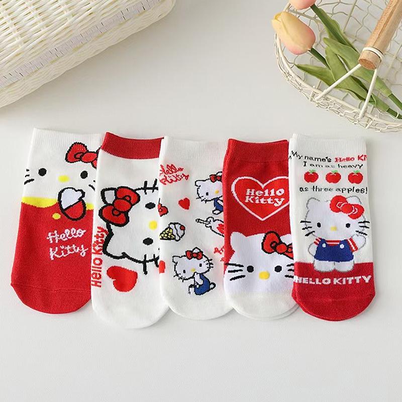 5 Pair Sanrio Hello Kitty Socks Anime Socks Harajuku Ship Socks Five Pairs Of Cartoon Cute Female Printed Cotton Socks
5 Pair Sanrio Hello Kitty Socks Anime Socks Harajuku Ship Socks Five Pairs Of Cartoon Cute Female Printed Cotton Socks