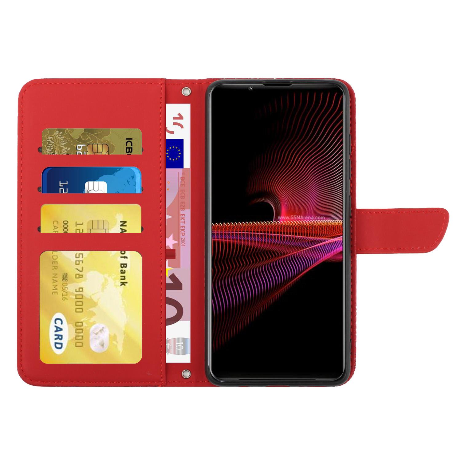 For Sony Xperia 1 IV Skin-touch Feeling Leather Stand Butterfly Flowers Imprinting Pattern Wallet Phone Cover with Shoulder Strap Red
For Sony Xperia 1 IV Skin-touch Feeling Leather Stand Butterfly Flowers Imprinting Pattern Wallet Phone Cover with Shoulder Strap Red