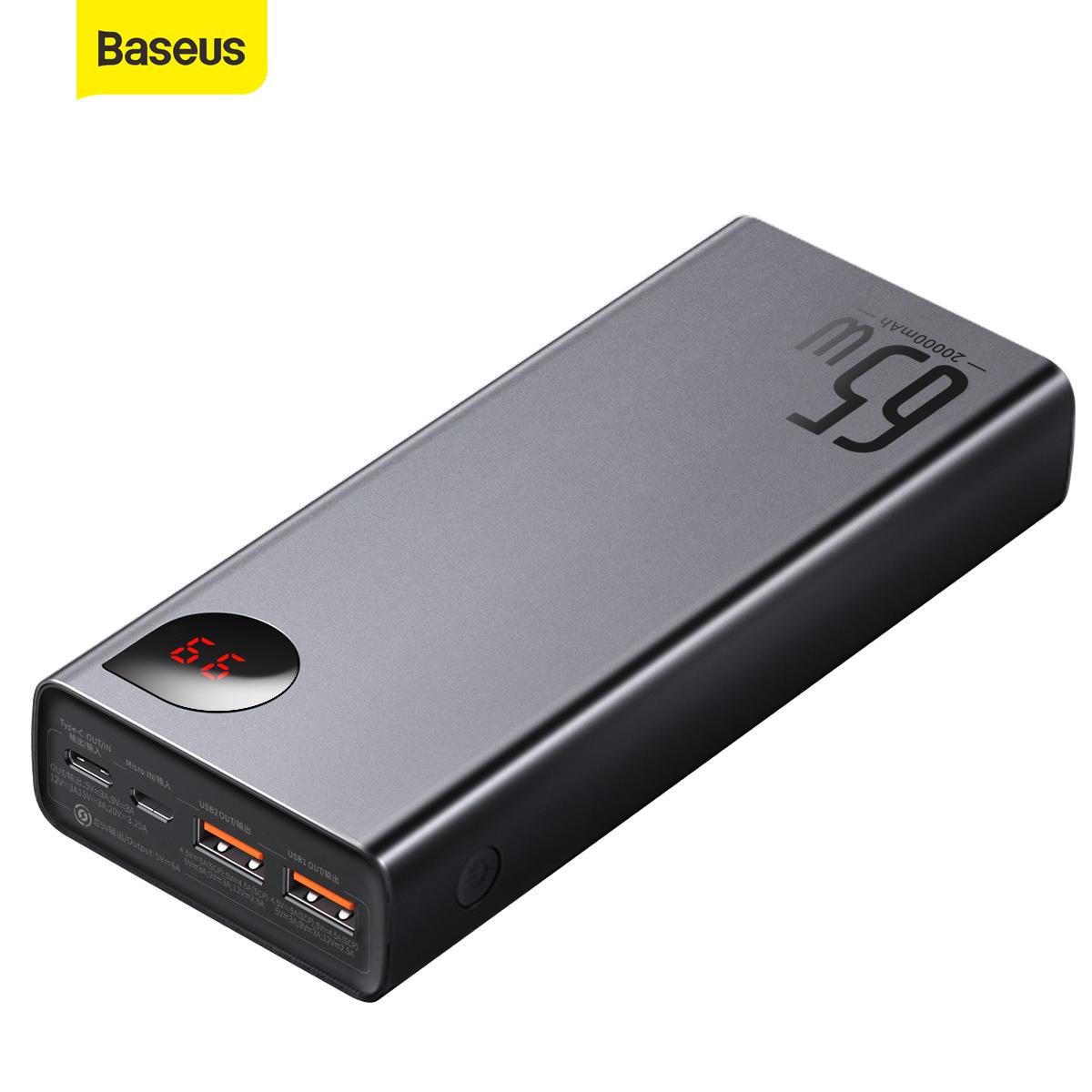 Baseus 65 Вт Power Bank 20000 мАч Внешняя батарея Портативное зарядное устройство 20000 мАч Powerbank для Xiaomi iPhone 12 13 14 pro max
Baseus 65 Вт Power Bank 20000 мАч Внешняя батарея Портативное зарядное устройство 20000 мАч Powerbank для Xiaomi iPhone 12 13 14 pro max