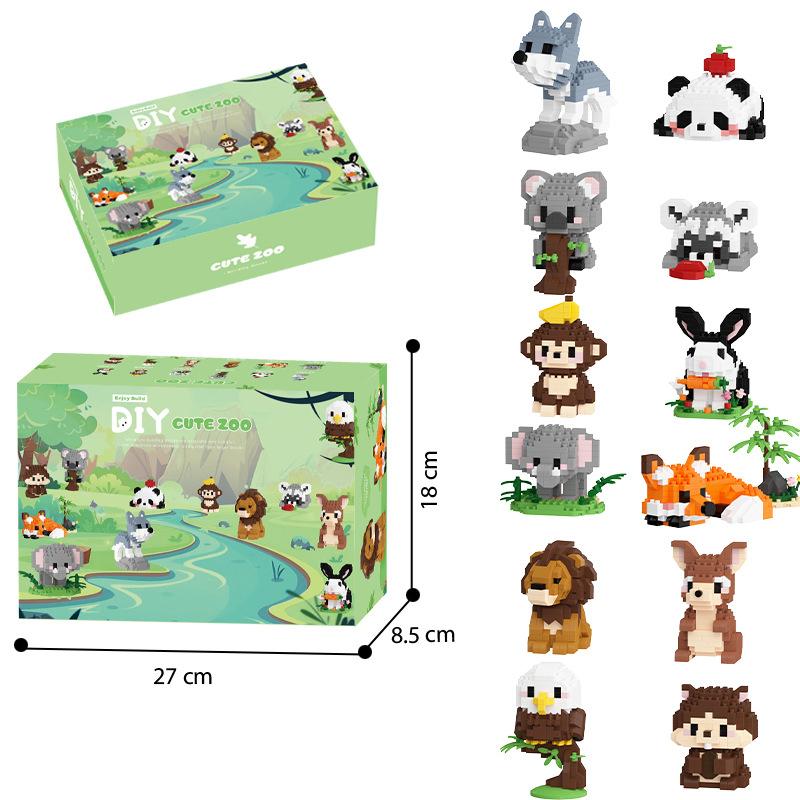 Micro-particle assembled building blocks leisure educational toys 9924-9935 forest small animal series 12-piece gift box With box
Micro-particle assembled building blocks leisure educational toys 9924-9935 forest small animal series 12-piece gift box With box
