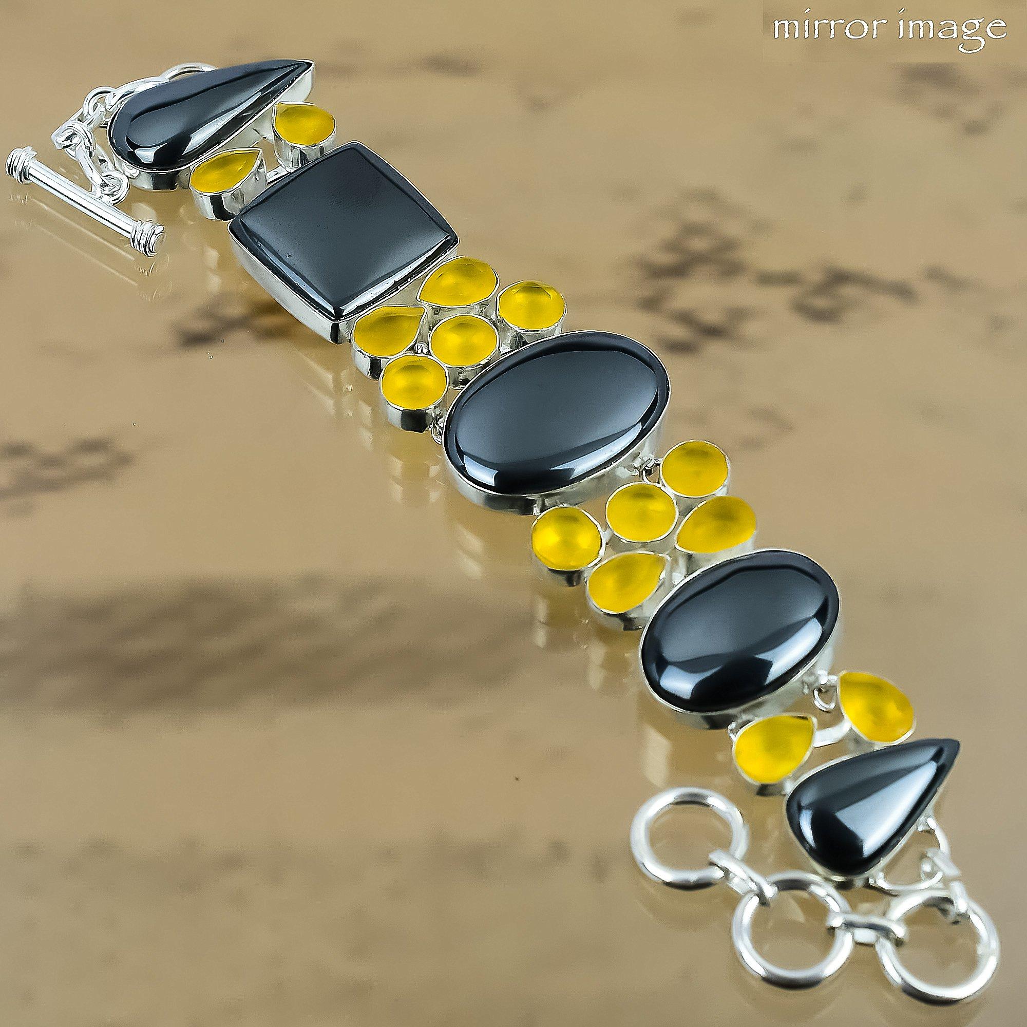 Natural Hematite Gemstone Chain Adjustable Bracelet 925 Sterling Silver Jewelry Adjustable
Natural Hematite Gemstone Chain Adjustable Bracelet 925 Sterling Silver Jewelry Adjustable