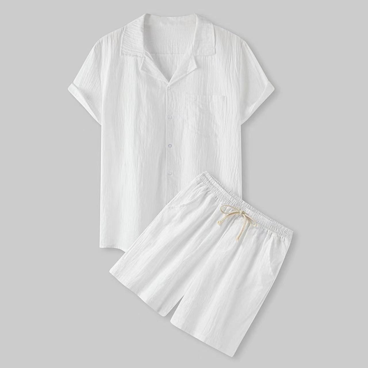 Summer Men s Cotton Linen Solid Color Fashion Lapel Short Sleeve Shirt Shorts Set 2 Pieces XXXL білий
Summer Men s Cotton Linen Solid Color Fashion Lapel Short Sleeve Shirt Shorts Set 2 Pieces XXXL білий