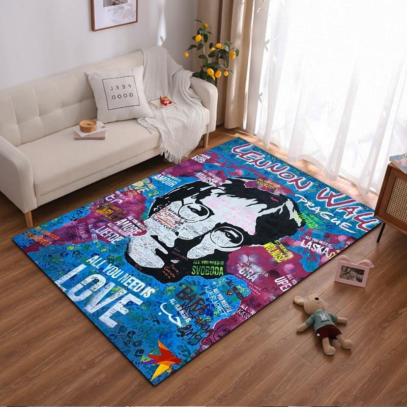 Colorful Lennon Wall Prague Carpet with Portrait and Graffiti Art Suitable for use as an anti-slip for living room bedroom sofas 40x60cm( 15x23in )
Colorful Lennon Wall Prague Carpet with Portrait and Graffiti Art Suitable for use as an anti-slip for living room bedroom sofas 40x60cm( 15x23in )