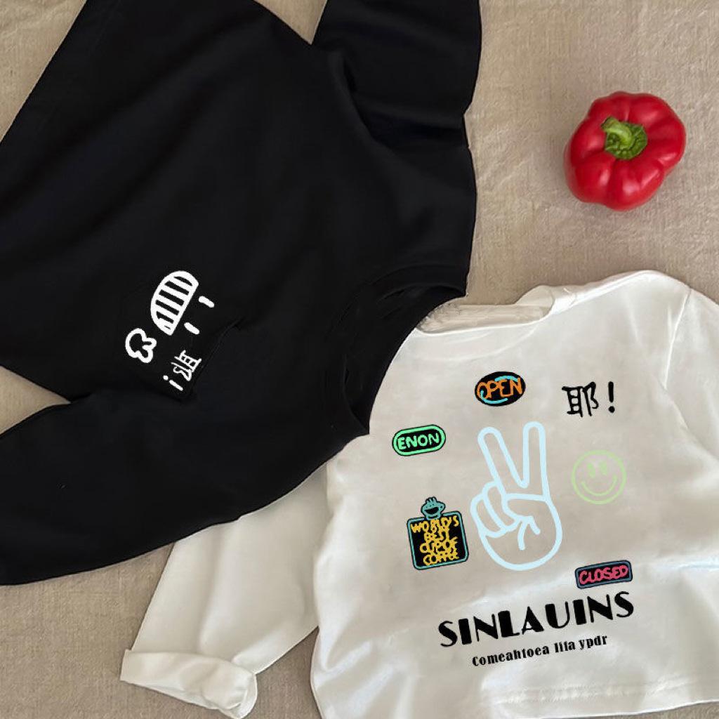 Kids Cotton Long Sleeve Pocket T-Shirt with Print, Round Neck, Loose Fit for Spring & Autumn - Available in Youth Sizes 150cm
Kids Cotton Long Sleeve Pocket T-Shirt with Print, Round Neck, Loose Fit for Spring & Autumn - Available in Youth Sizes 150cm