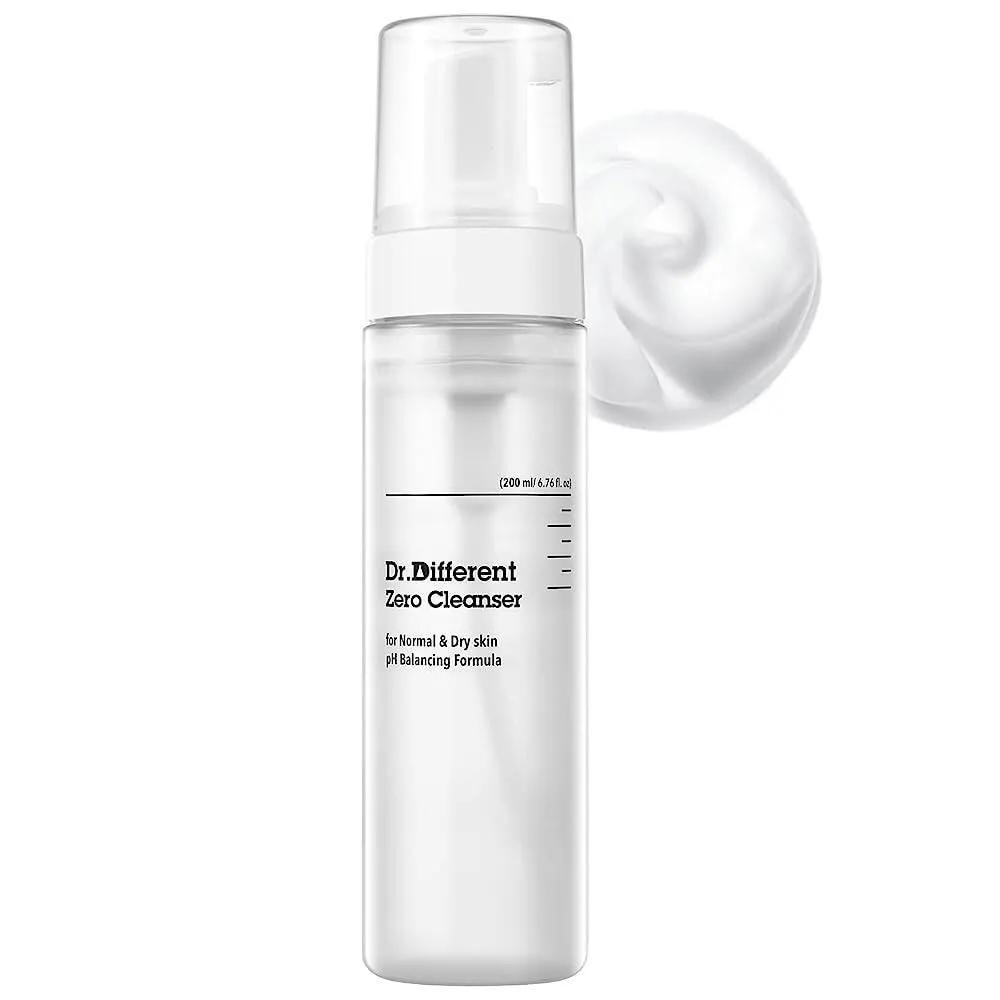 Dr. Different Zero Cleanser for Normal Dry Skin - Hypoallergenic pH 5.5 Face Bubble Foaming Hyaluronic Acid Moisturizing Soothing
Dr. Different Zero Cleanser for Normal Dry Skin - Hypoallergenic pH 5.5 Face Bubble Foaming Hyaluronic Acid Moisturizing Soothing