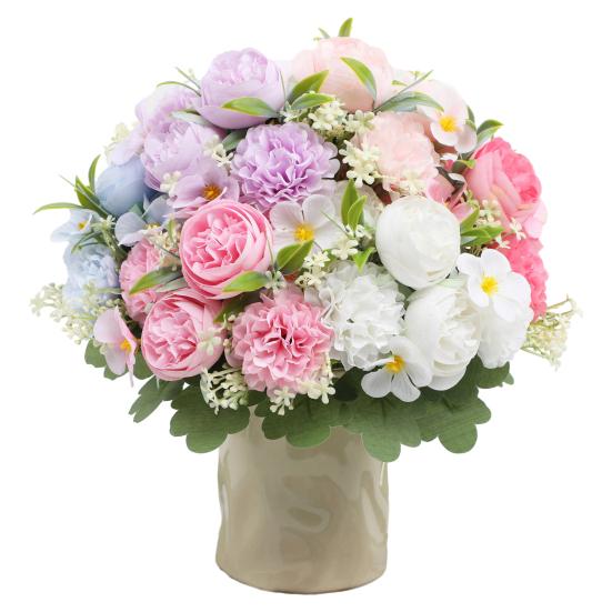 Simulated Ball Blossom Artificial Flowers Fake Chrysanthemum Rose Bouquet Florals Arrangements білий
Simulated Ball Blossom Artificial Flowers Fake Chrysanthemum Rose Bouquet Florals Arrangements білий