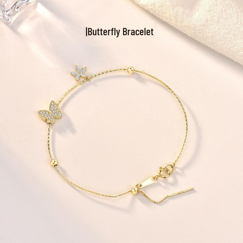 Butterfly 925 Silver Four-Leaf Clover Bracelet - Korean Style & Exquisite Design for Women 925 Silver
Butterfly 925 Silver Four-Leaf Clover Bracelet - Korean Style & Exquisite Design for Women 925 Silver