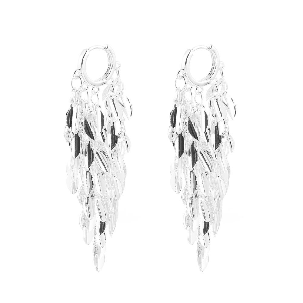 Silver Tone Leaf Tassel Dangle Earrings for Women Chic Statement Earrings with Fringe Design Elegant Party Wedding Gifts
Silver Tone Leaf Tassel Dangle Earrings for Women Chic Statement Earrings with Fringe Design Elegant Party Wedding Gifts