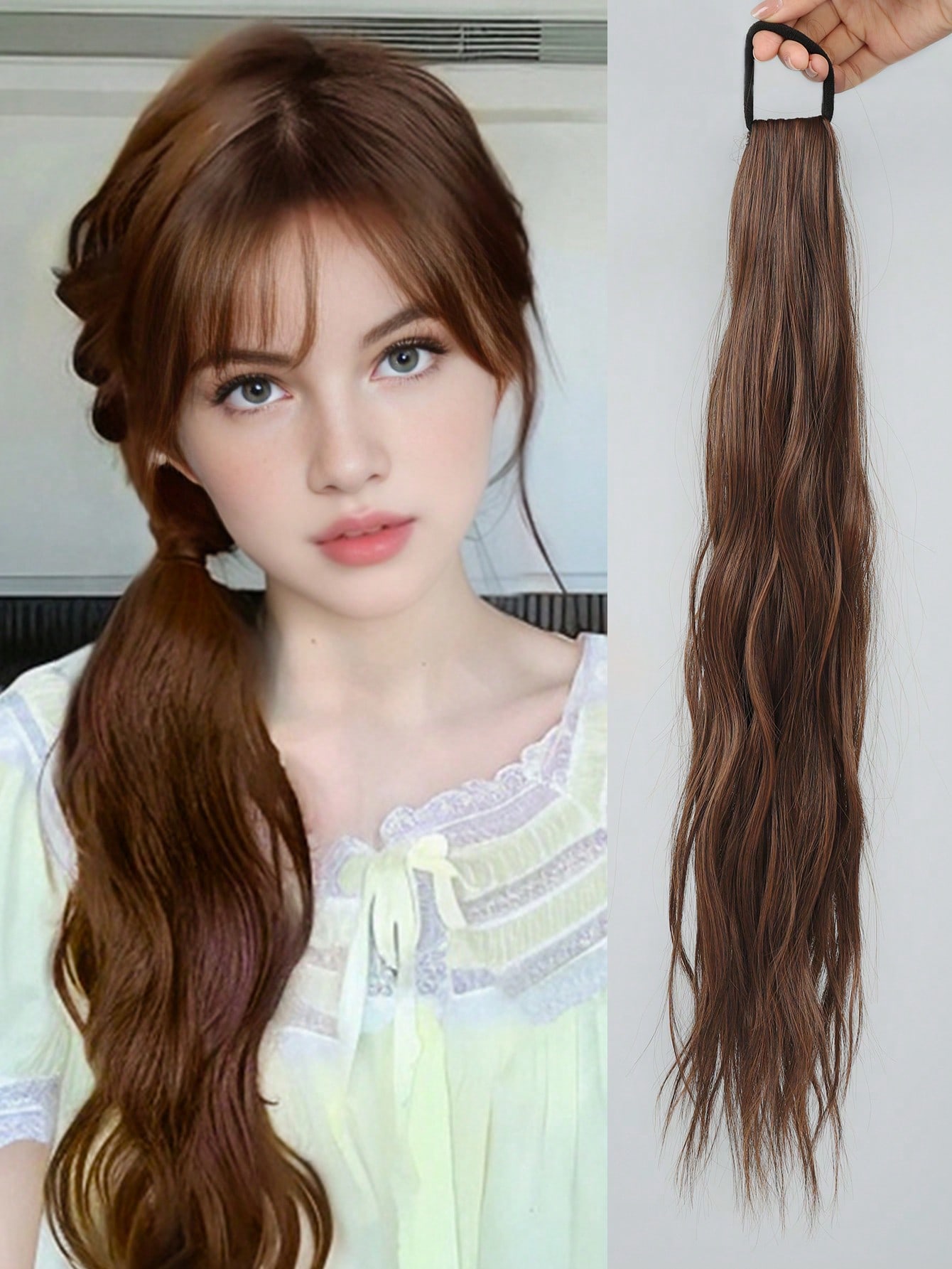 Синтетический парик 20 дюймов, хвостик, женские длинные волосы, милая и классная резинка с ремешком, низкая завязка, натуральный слегка кудрявый хвостик 20inch
Синтетический парик 20 дюймов, хвостик, женские длинные волосы, милая и классная резинка с ремешком, низкая завязка, натуральный слегка кудрявый хвостик 20inch