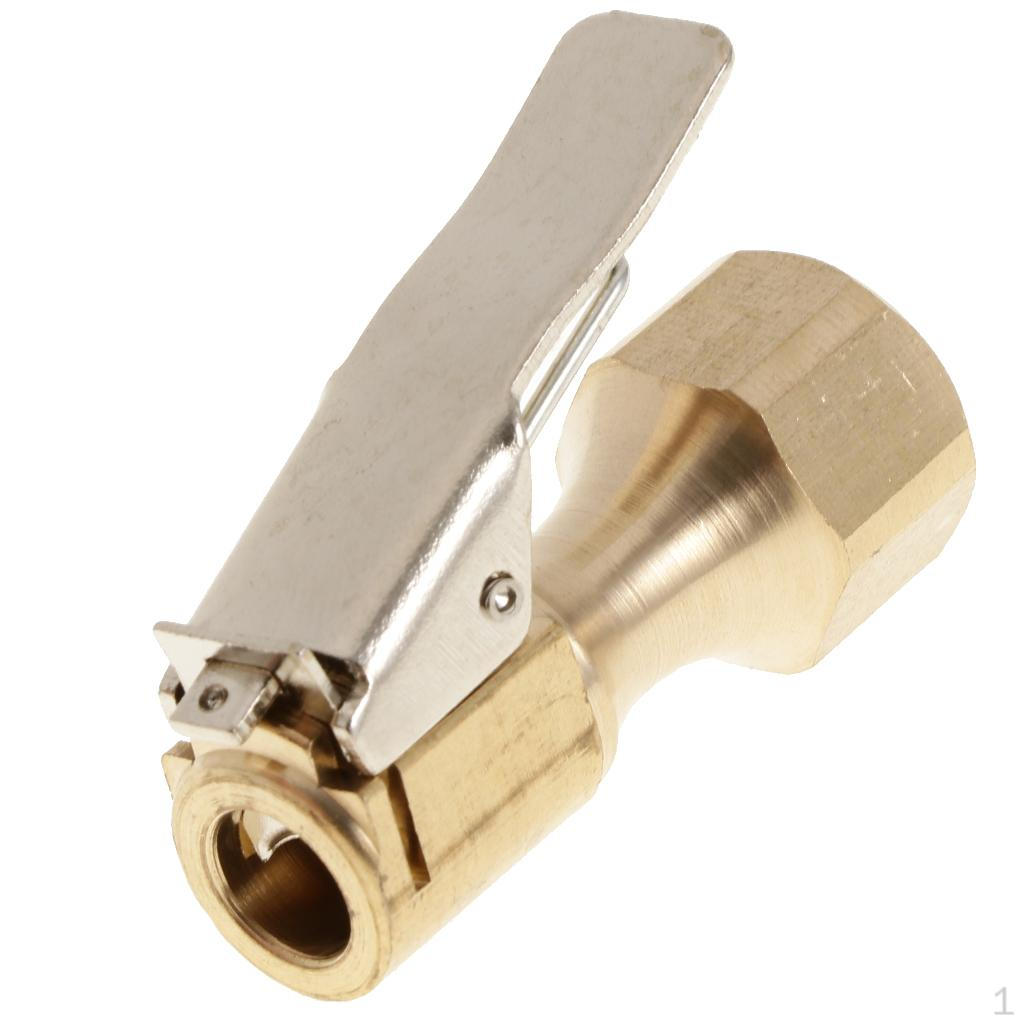 Brass Lock Inflator Air Chuck 1/4 NPT Female Gold
Brass Lock Inflator Air Chuck 1/4 NPT Female Gold