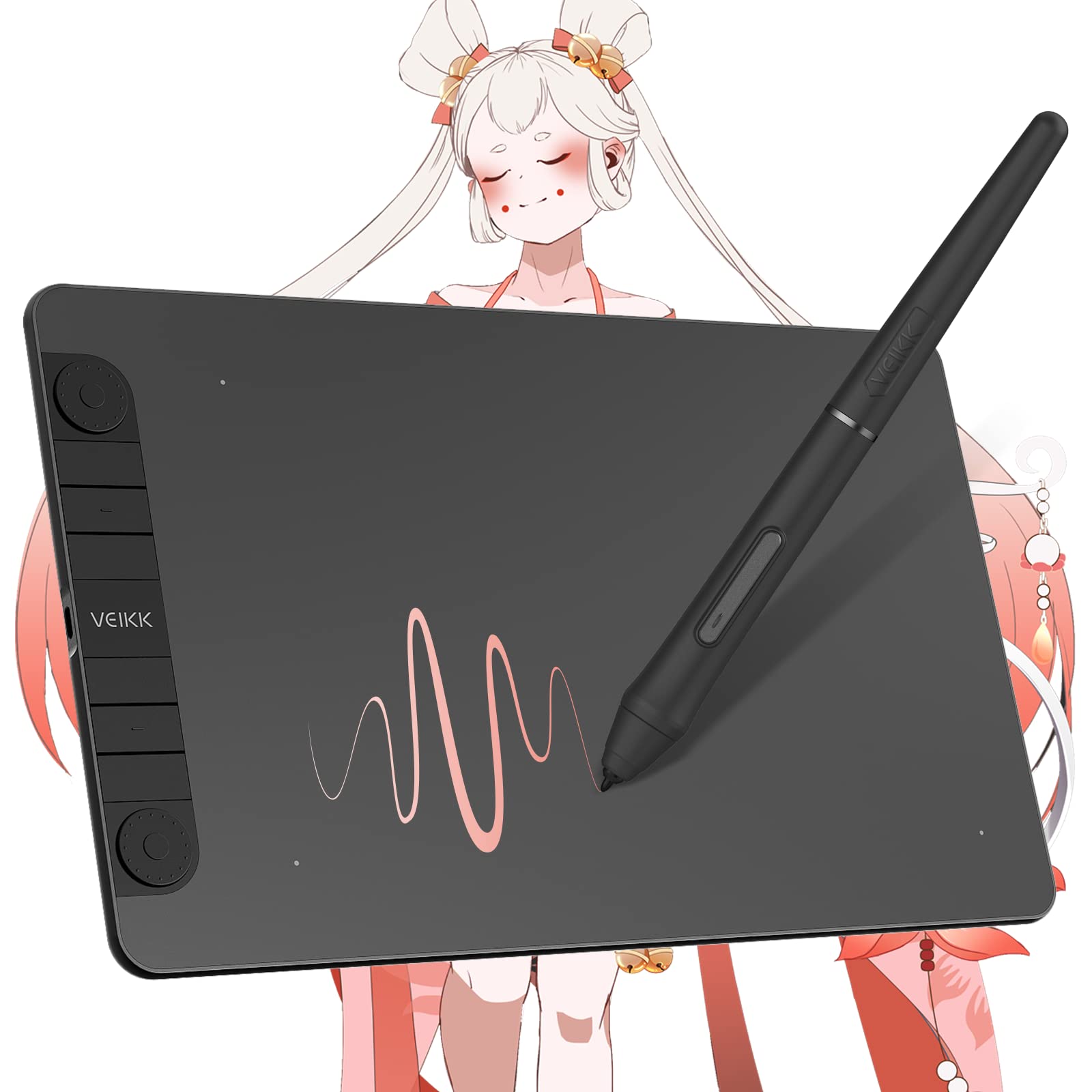 VEIKK 10x6 Inch Pen Smartphone with 8192 Levels of Pressure Tilt 6 Shortcut Keys and 2 No Power Supply for and Compatible with and Ideal for and
VEIKK 10x6 Inch Pen Smartphone with 8192 Levels of Pressure Tilt 6 Shortcut Keys and 2 No Power Supply for and Compatible with and Ideal for and