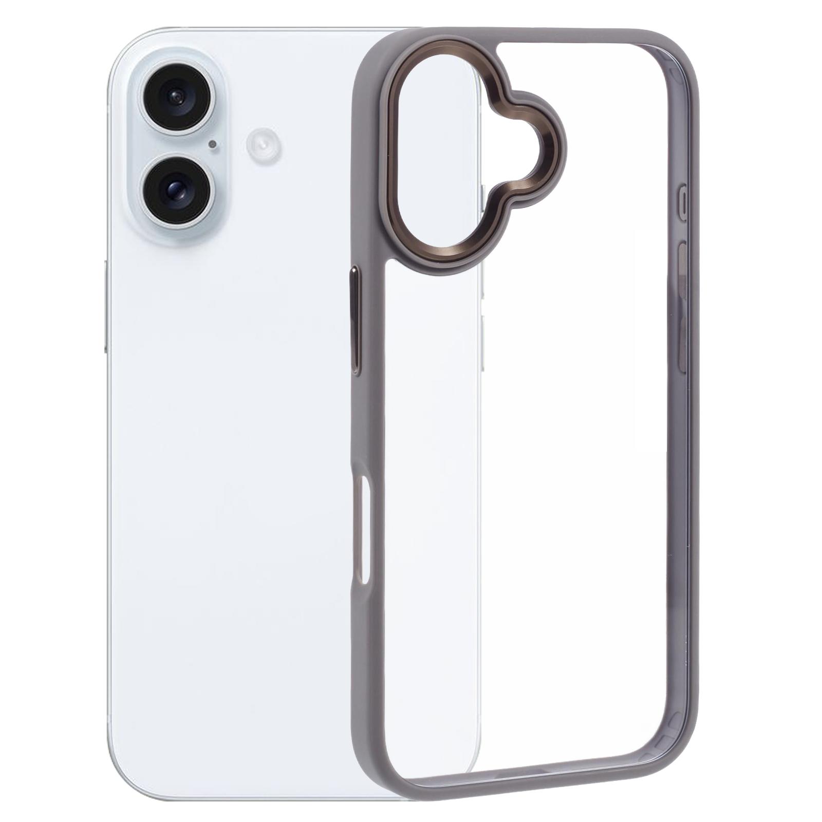For iPhone 16 Plus Cell Phone Case Clear Back Drop Protection PC+TPU Cover Grey
For iPhone 16 Plus Cell Phone Case Clear Back Drop Protection PC+TPU Cover Grey
